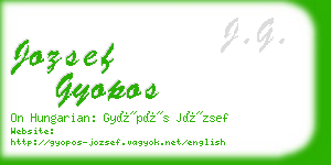 jozsef gyopos business card